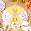 Stylish Beaded Texture Napkin Rings Gold Holder Pearl Ring Napkins Holder Elastic Elegant Napkin Ring Holder Dinner Banquet