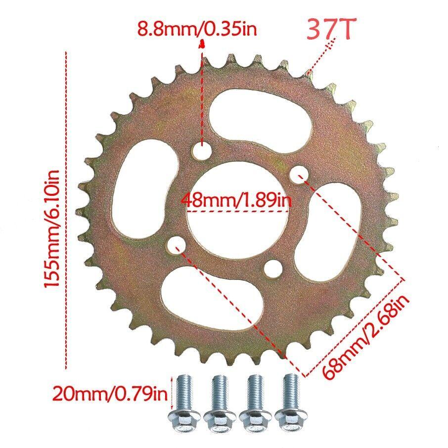 420/428 37T/41T/54T/65T Rear Back Chain Sprocket for Motocross ATV Quad 4Wheeler Quad Pit Dirt Bike Motorcycle Modified Parts