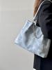 Large Capacity Portable College Girls Shoulder Bags texture Pu Leather Ladies Handbags Chain Casual Tote Underarm Bags for Women