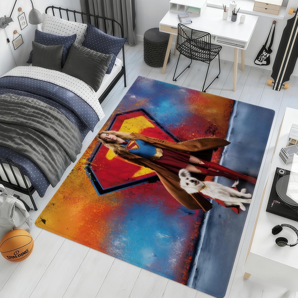 movie cool art S-Supergirl ML hogar Bedside Rug Kitchen Bath Floor Mat Hallway Balcony Carpet Entrance Doormat Decor Home