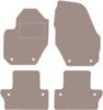 Beige Velour Floor Mats For: Volvo XC60 I Crossover (2008-2017)