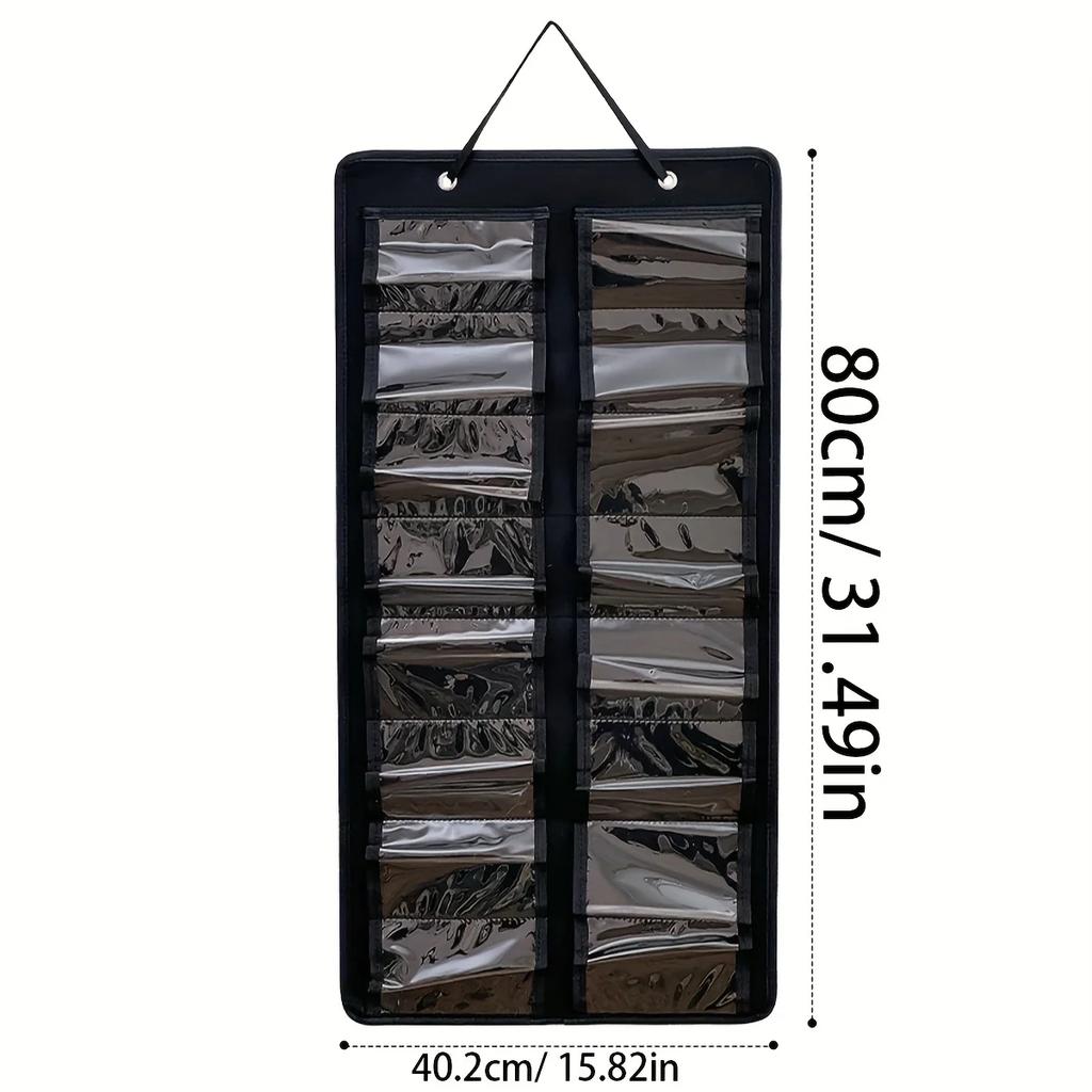 1 Stück Wandmontierter Brillenorganizer mit 16 Filzfächern - Staubdicht, Multifunktionaler Hängeorganizer für Zuhause/Büro