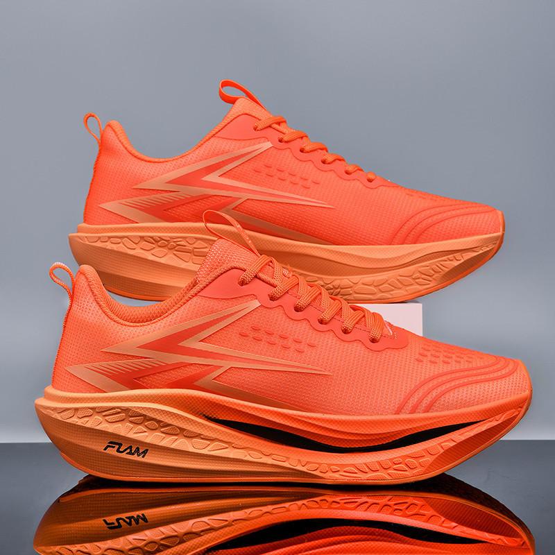 Running shoes large size flying carbon board marathon full palm carbon board racing side training sneakers