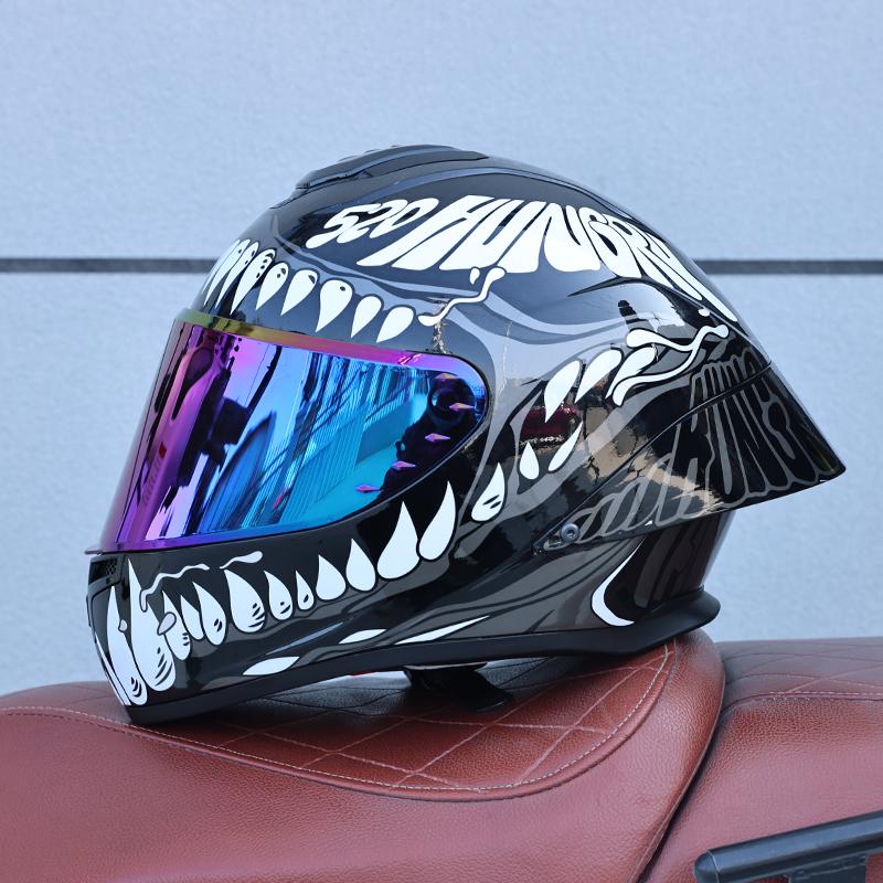 ORZ Binhua Qifang Motorcycle Helmet Full Face Helmet for Men and Women All Seasons R50S