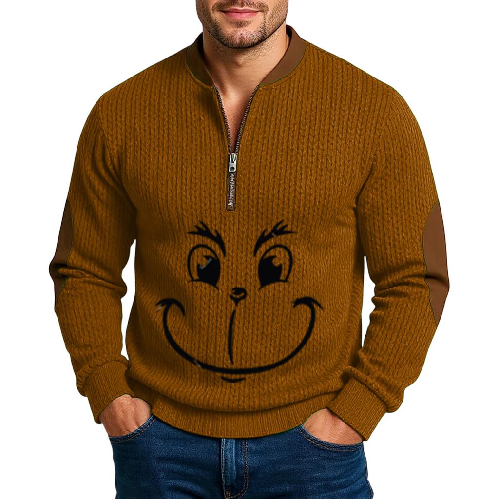 Men'S Outdoor Zipper Long Sleeved Sportswear Casual Sweatshirt