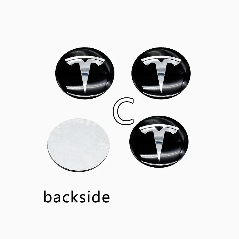 Autosticker 2025 Heet 4 stuks 56/65mm Tesla Naafkap Middenkap Logo Hoge Kwaliteit Sticker voor Tesla Model 3 Y S X Gepersonaliseerde Auto St