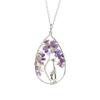 Handmade Copper Wire Wound Natural Gravel Crystal Giraffe Life Tree Fortune Tree Necklace N53