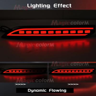 For Jeep Grand Cherokee 2021 2022 2023 2024 Car LED Rear Bumper Reflector Lights Rear Sequential Turn Signal Brake Lamps 12V