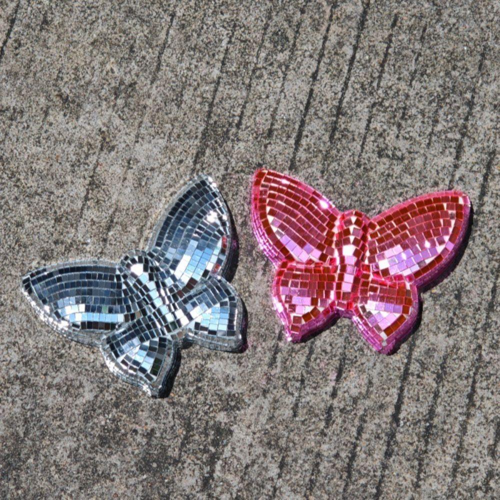 Reflective Surface Disco Mirror Ball 3D Butterfly Hemispherical Wall Decoration Party Supplies