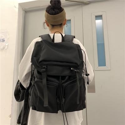 Werkzeugstil Rucksack Damen Schlicht Trend Großvolumiger Computer Reise Rucksack Herren College Student Hongkong Stil Schultasche