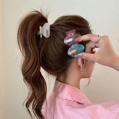 Transparent Acetate Hair Claw Small Shark Clip Animal Hair Clip Creative Fish Hair Claw  Daily