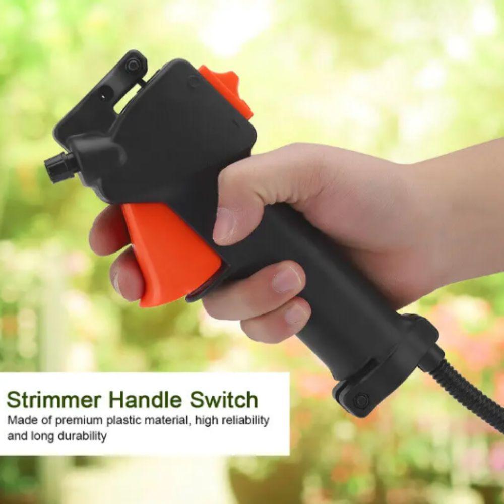 26mm Tube Lawn Mower Switch Black Handle Brush Cutter Switch Throttle Cable Handle  Engine Trimmer