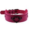 Trendy Sexy Punk Gothic Leather Heart Circle Choker Necklace Vintage Charm Women  PU Collar Necklaces