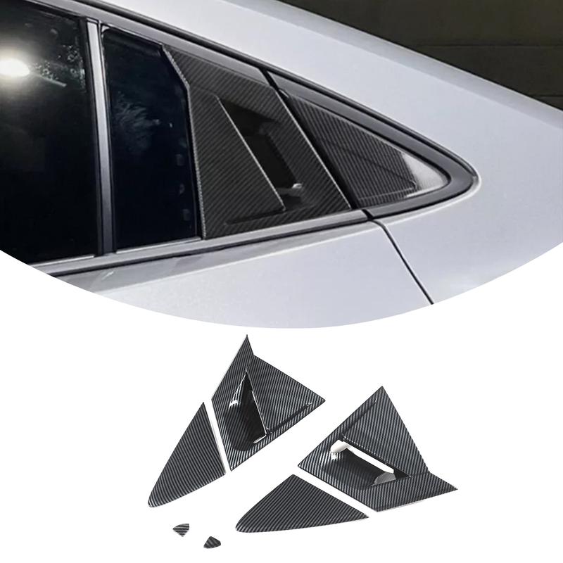 ABS Carbon fiber pattern kit Car central control gear panel, glass lifting frame cover Suitable for Toyota Prius 60 Series +