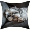 1/4pcs Cute Shih Tzu Sleeping Pattern Pillowcases Sofa Cushion Cover Home Bedroom Room Decoration