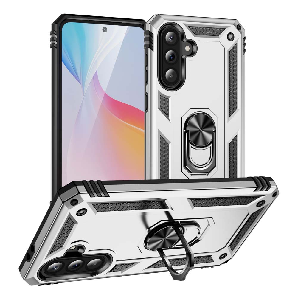 High End Armor Car Magnetic Phone Case for Samsung Galaxy A57 A37 A27 A17 A07 A56 A36 A26 5G Metal Ring 360° Rotatable Bracket Shockproof Bumper Cover