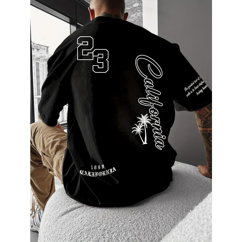 men s T-shirt 3D printed casual and fashionable daily sports T-shirt XS