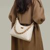 Bag Women's Bag Spring and Summer Leather One Shoulder Crossbody Bag Premium Sense Rhombus Chain Underarm Bag