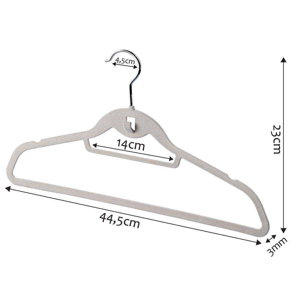 KADAX Wieszaki Na Ubrania Flokowane 5 sztuk 