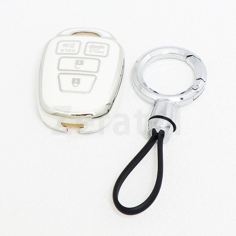 2/3/4 Buttons Car Key Cover Case Tpu Shell Fob Holder For Toyota Camry Rav4 Corolla Tacoma Vios Prius C Highlander Accessories