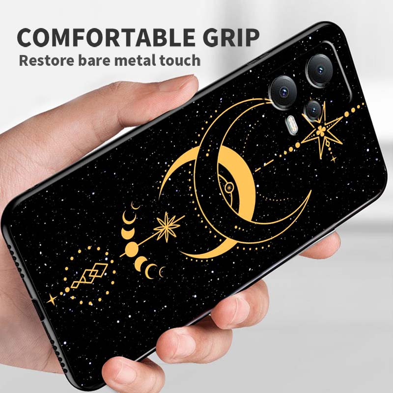 Cosmic Starry Sky Pattern Phone Case For Xiaomi Redmi Note 15 14 13 12 12S 11E 11 11S Pro Plus 4G 5G Black Soft TPU