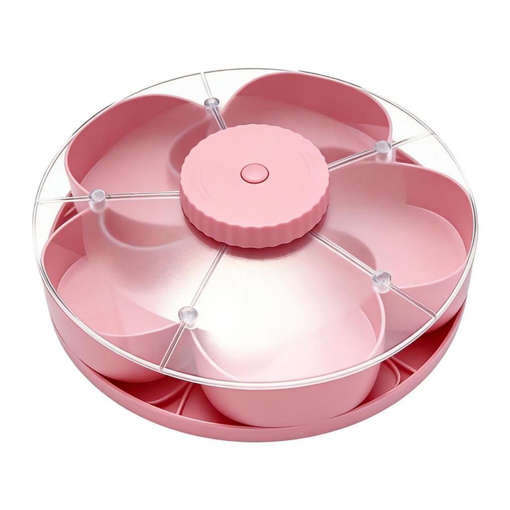 Portable Five Compartment Snackle Box Clear Food Organizer Luxury Decorative Tray for Table Use