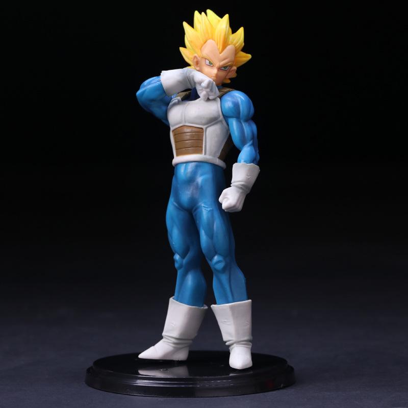 18CM Anime Dragon Ball Vegeta Battle Preparation Super Saiyan Warrior Awakening Ver Model Toy Gift Collection Action Figure