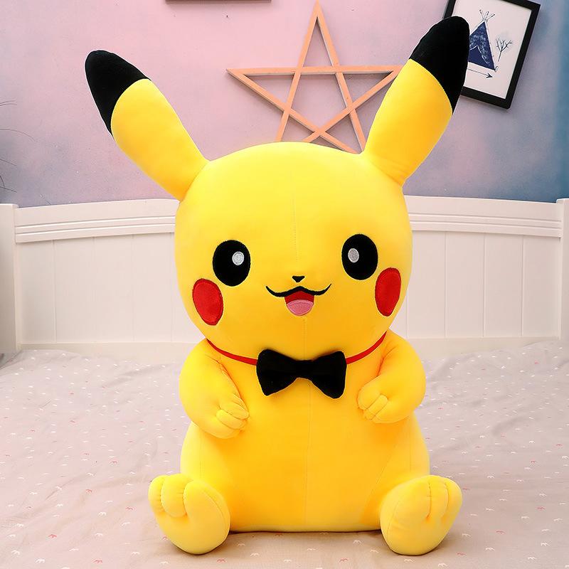 40cm Cartoon Anime  Cute Bow Tie Pikachu Figure Model Toys Doll Collection Kawaii Pillow Birthday Gift