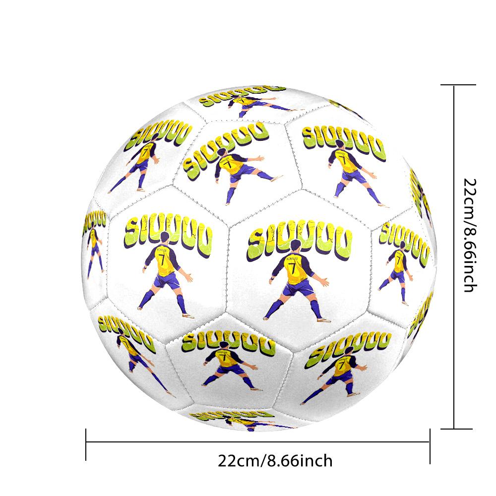 Portuguese Football Legend Cr7 Size 5 Soccer Football Machine-Stitched Indoor/Outdoor Training and Matches Perfect Commemorative Gift for Soccer Lover