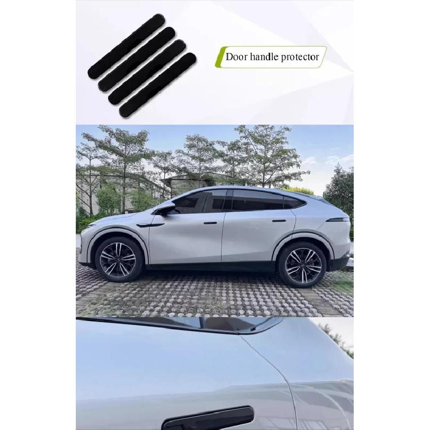 Pour XPENG G6 Couvercle de Poignée de Porte en Fibre de Carbone Anti-Rayures Noir Brillant Accessoires de Style Extérieur Ajustement Personnalisé Amélioration
