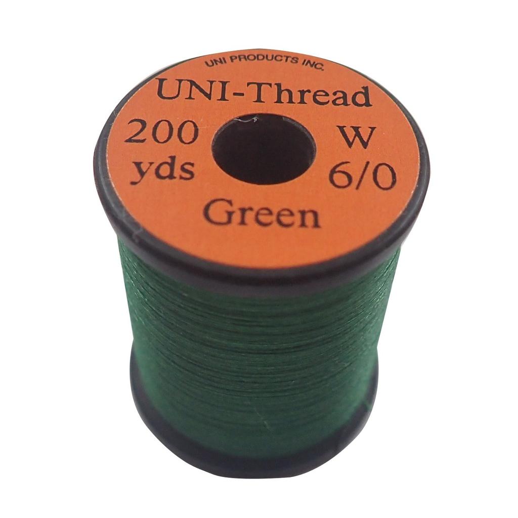 TIEMCO Fly Tying UNI Uni Thread 200 Yards Green 6/0