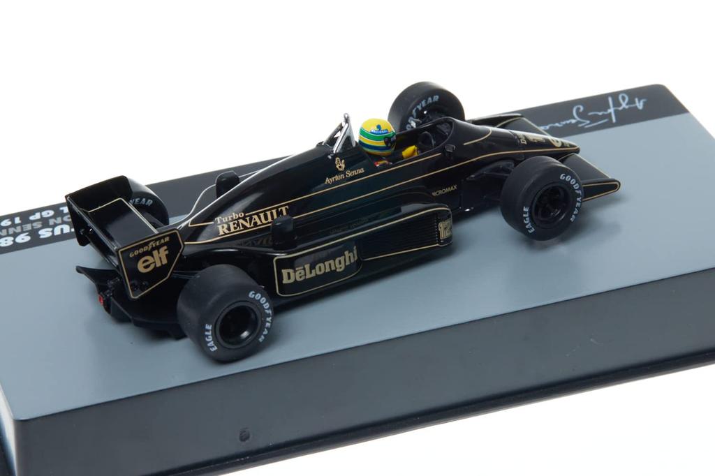Scale F1 Diecast Model Car Brazilian Grand Prix 1986 Ayrton Senna Lotus Renault Ayrton Senna Team John Player Special 1/43 [Lotus 98T]