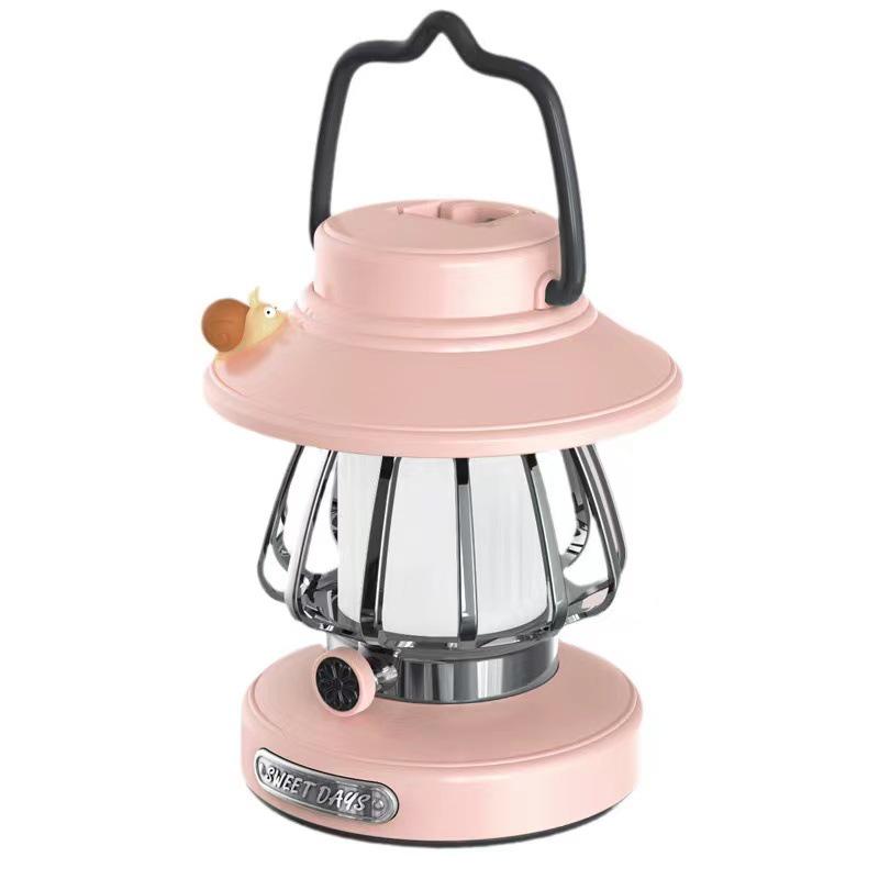 Portable Rechargeable Retro Camping Lantern - Handheld Tent Light & Creative Outdoor Atmosphere Lamp.