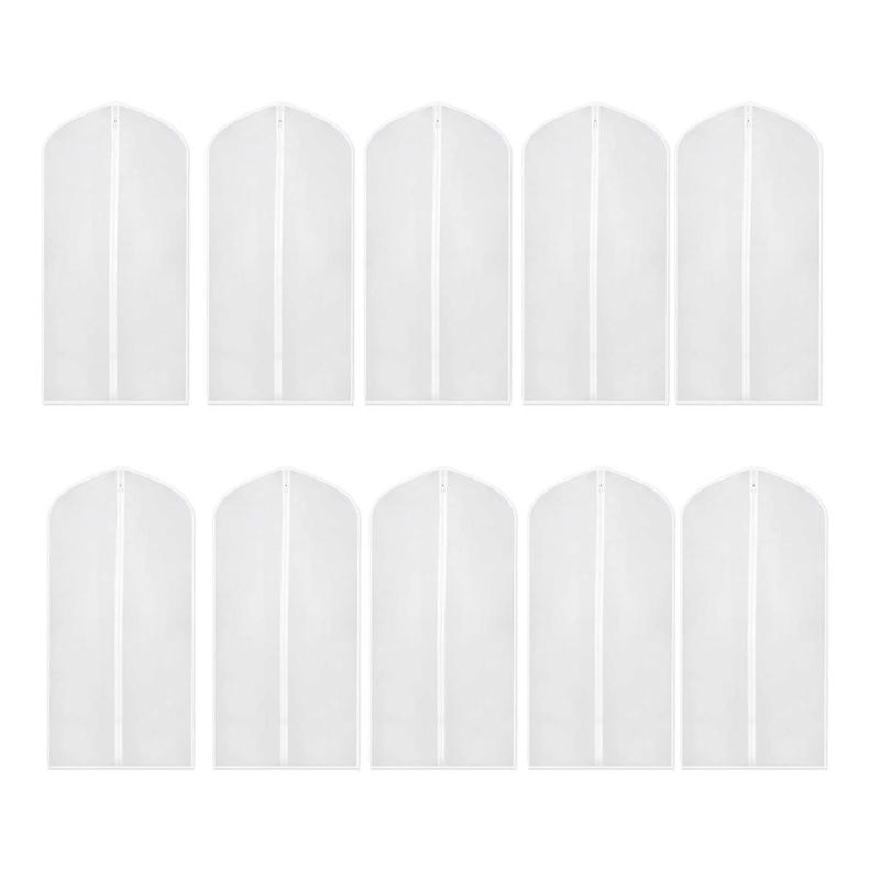 

10Pcs Set Breathable Clothes Protector Bags With Zippered Convenient for Seasonal Storage of Suits and Dresses 100x60cm