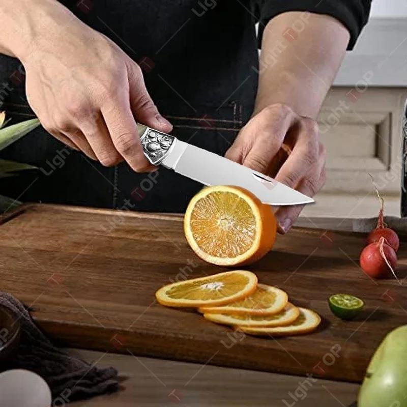 WXCOO Kitchen Slicing Knife Portable Folding Pocket Knives Utility Meat Cleaver Ultra Kitchen Accessories Fruit Cutting Tool