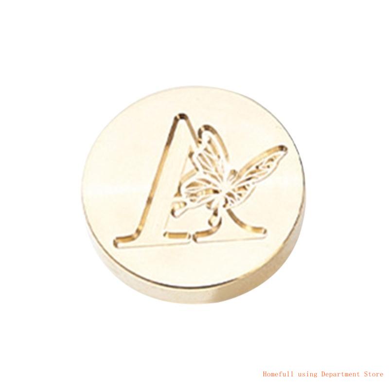 Butterfly Letter Pattern Wax Stamp Head, Sealing Wax Stamp Head Replacement