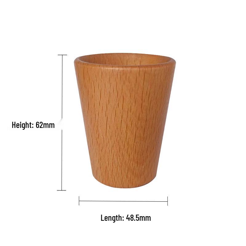 Japanese Solid Wood Retro Mug: Large Belly for Beer, Tea, or Water.