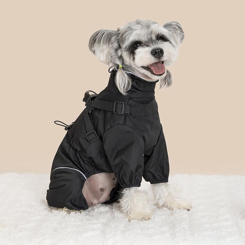 Full Coverage 4-Legged Dog Raincoat Windproof Waterproof Pet Rain Jacket All-Inclusive Outdoor Dog Coat
