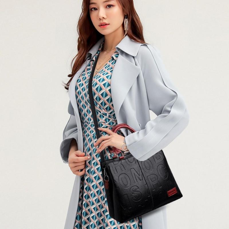 Luxury Designer Women's Crossbody Shoulder Bag Large Capacity Travel Handbag Casual PU Leather for Ladies