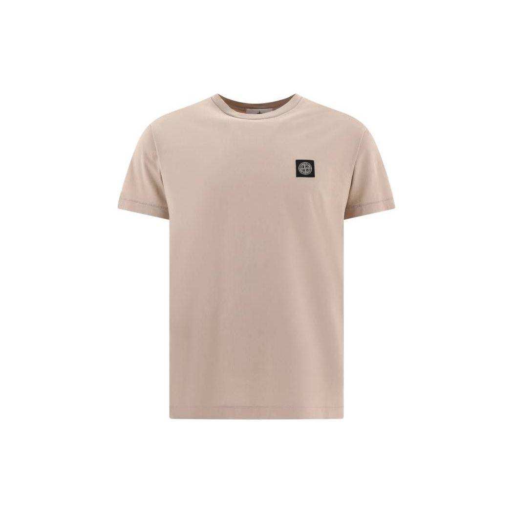 Stone Island Logo Patch T-Shirt Dove Grey Men Tops 101524113-V0092 L 14840₽