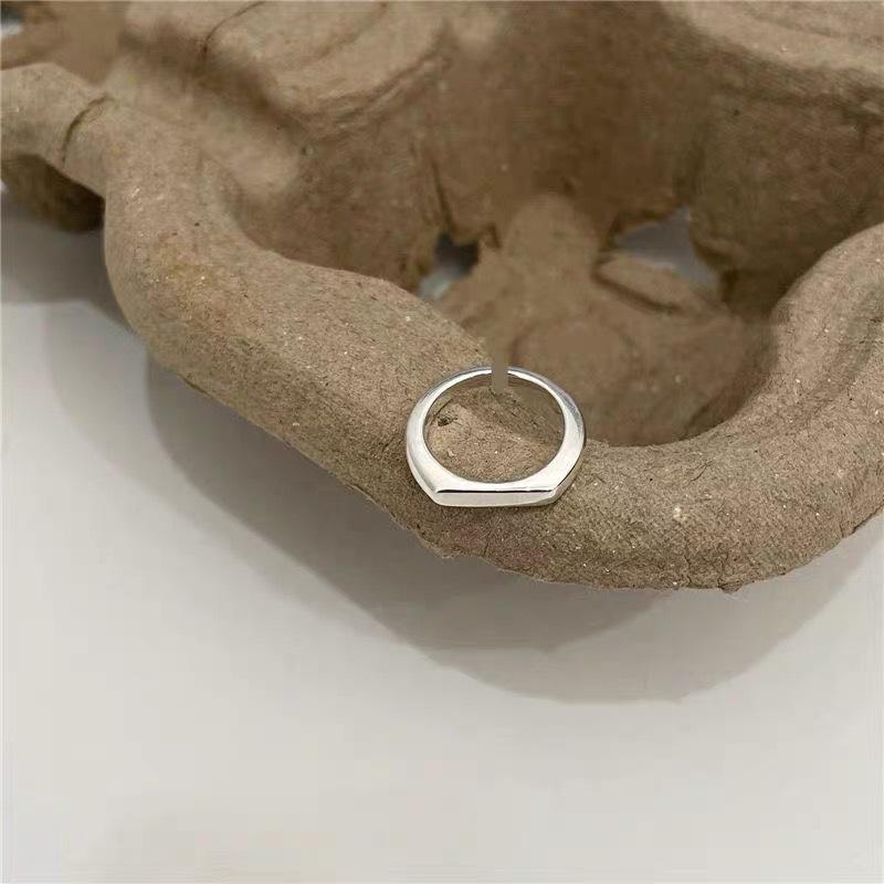 Adjustable Thai Silver Retro Ring: Trendy, Versatile, Hip Hop-Inspired Design for Women