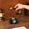 Retro Artificial Telephone Model Resin Telephone Metal Ornament  Office Desk Decor