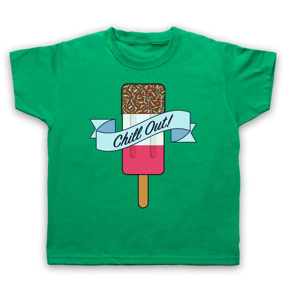 

Chill Out Retro Fab Ice Lolly Iconic Ice Cream Summer Kids Childs T-Shirt XL