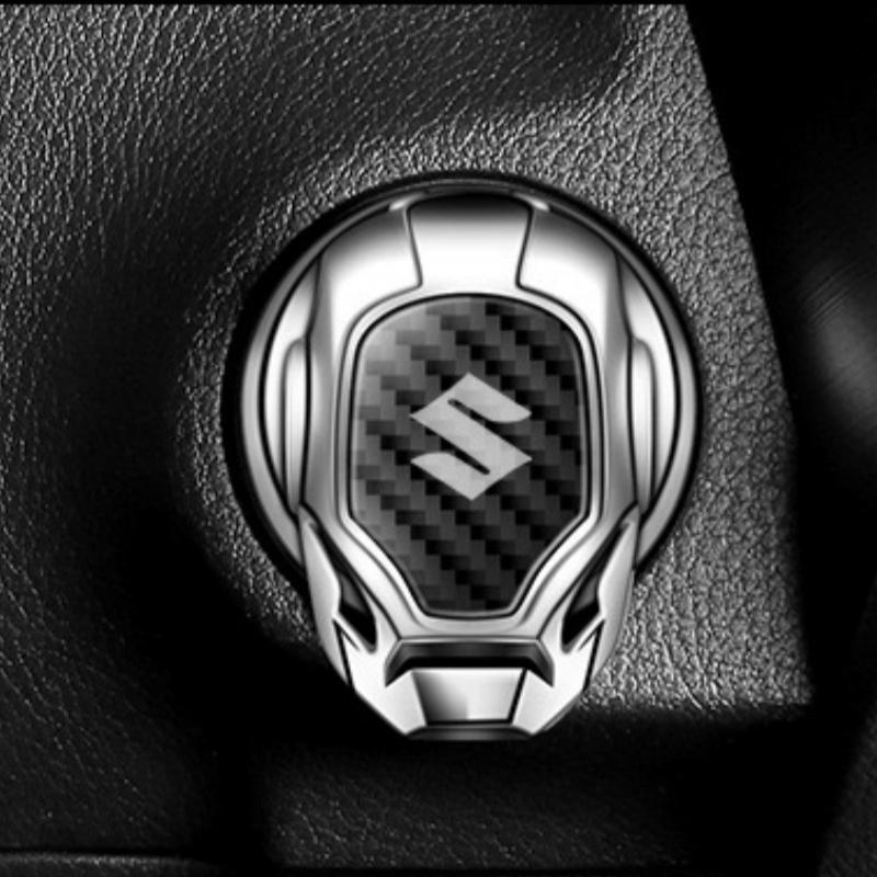 One-button start button protective cover for automobile interior decoration is suitable for Suzuki decorative metal fittings. 1RF6A