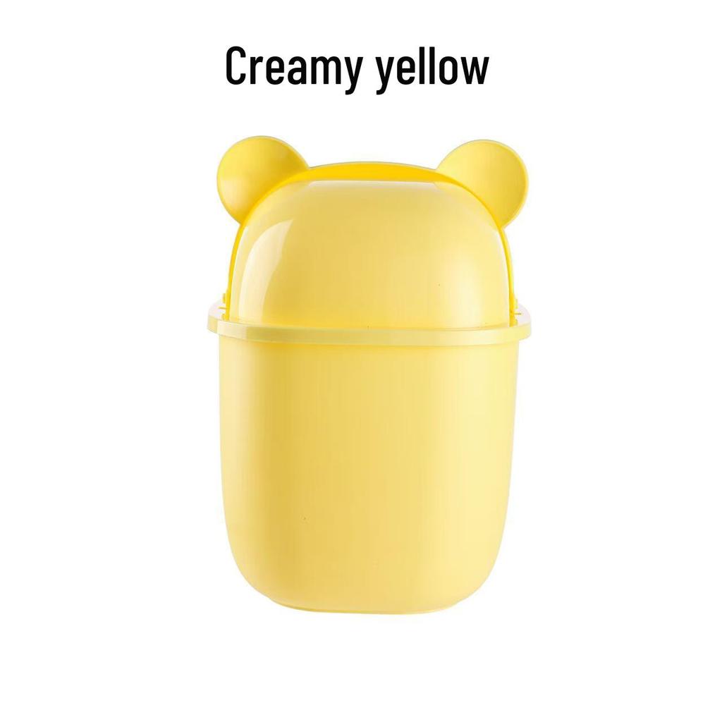 Cute Bear-Shaped Desktop Trash Bin for Office or Home Use