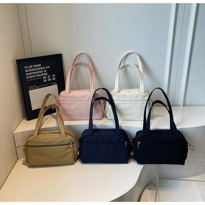 Retro Canvas Tragetasche für Damen Große Kapazität Leichte Pendler Schulter-Handtasche Einfache Tägliche Lässige Geldbörse