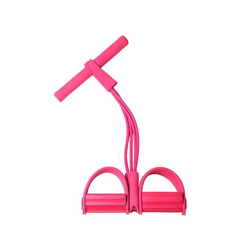 Ensemble de bandes de résistance réglables, 4 tubes élastiques pour entraînement à domicile – Multifonctionnel, portable, pédale antidérapante et corde de traction