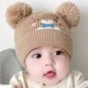 Baby hat cute cartoon bunny wool hat winter male and female baby warm ear hat knitted hat