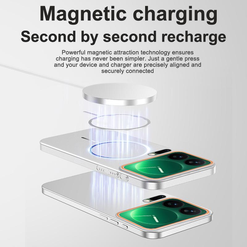 Original Ultra Thin Metalic for Magsafe Phone Case For Xiaomi 17 15 14 Pro Max Shockproof Matte Wireless Charging Magnetic Cover