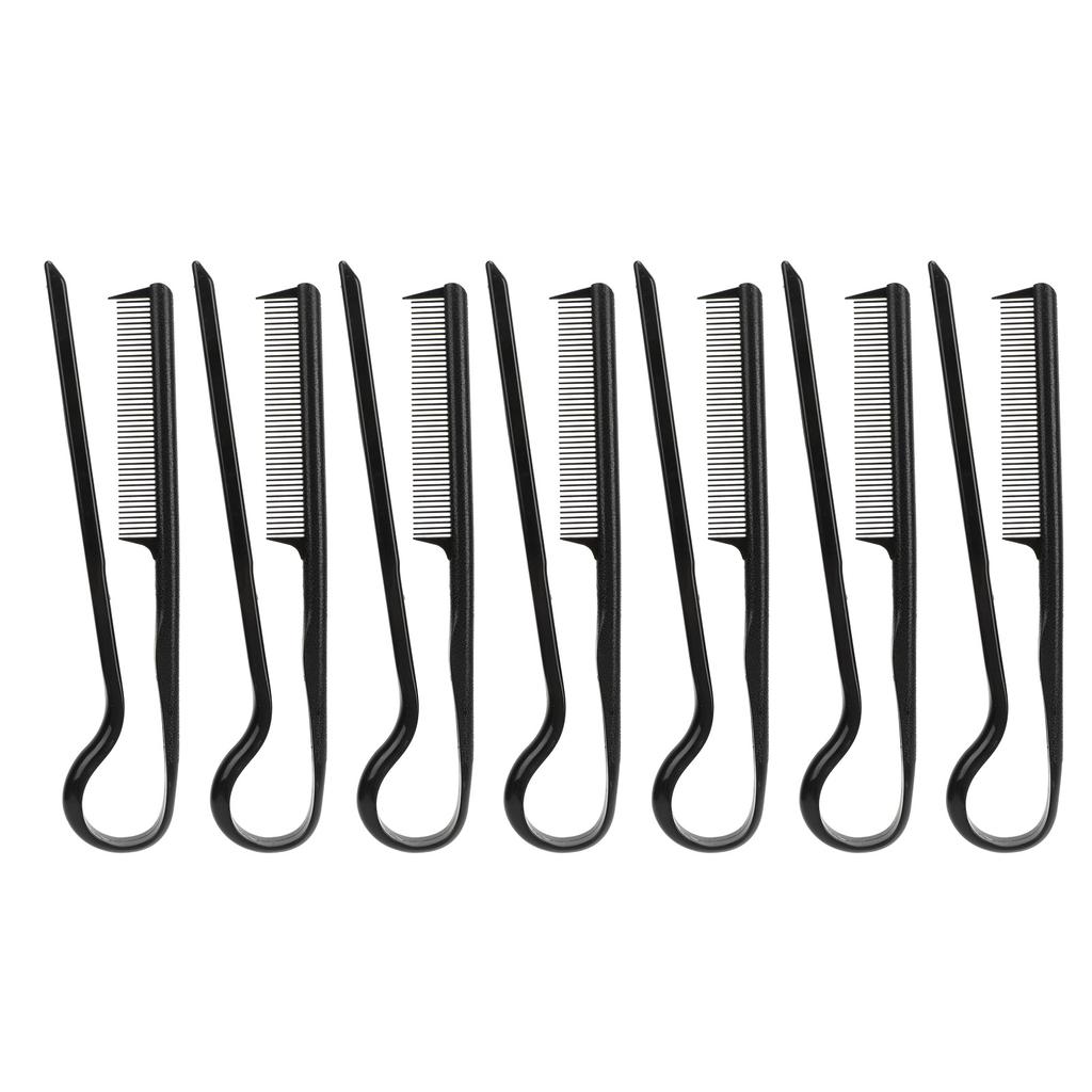 10Pcs V Shaped Styling Hair Comb Plastic Round Teeth Heat Resistant Comb for Hair Straightening Styling
